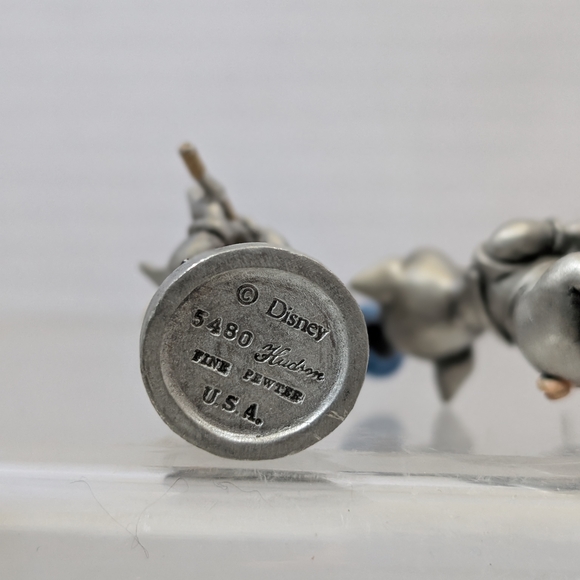 Vintage Disney 3 Little Pigs Barnyard Symphony by Hudson Pewter #5479, 5480,5481 - Picture 6 of 7